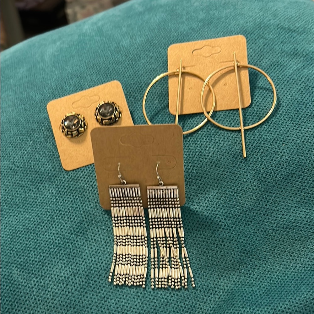Plunder Gold and Silver Earrings Set